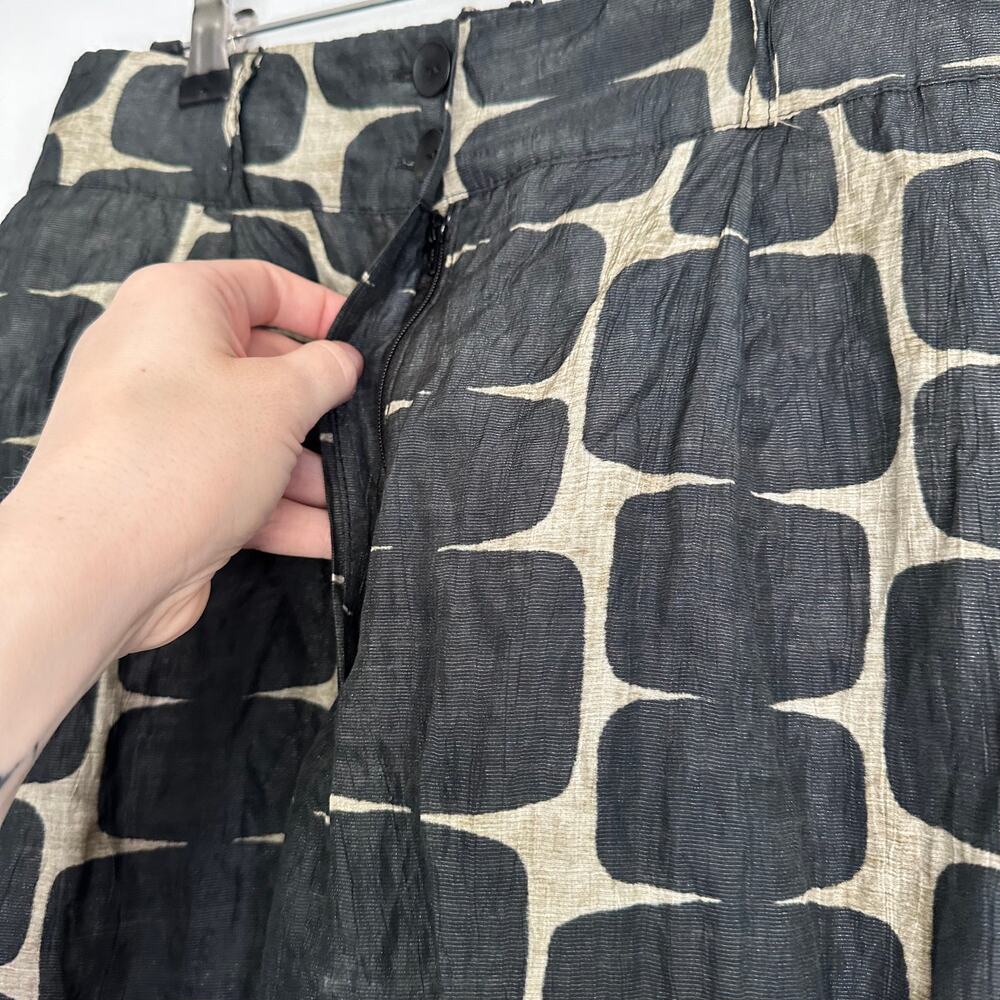 NWT Souvenir Silk Cotton Small Pantalone Sabbia/Nero Tan Black Dress Pant Small - Picture 6 of 16